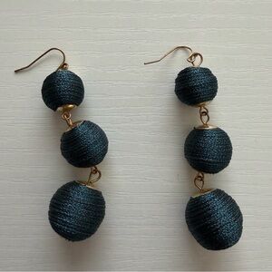 Elegant Blue Beaded Earrings